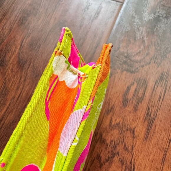 Lilly Pulitzer‎ Floral Clutch Wristlet Wallet Soft Cotton Bright Colorful Cute - Picture 14 of 15